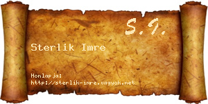 Sterlik Imre névjegykártya